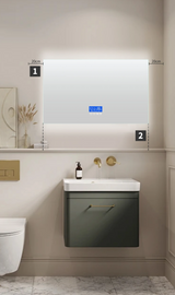 LumaVision LED-Badezimmerspiegel – Moderner rechteckiger LED-Spiegel