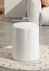 LUXORIA Bad-Mülleimer mit Druckdeckel – Geruchsdichter Abfalleimer | Elegantes Runddesign | Stilvolle Wohnlösung