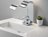 Aurelia Cascade Waschtischarmatur Einhebelmischer – Goldene Wasserfall Mischbatterie | Luxuriöses Design | Sanfter Wasserfluss