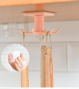 SpinRack Pro 360 Drehbarer Klebehaken-Organizer ohne Bohren – selbstklebender Hakenhalter für Küche & Bad | 360° drehbares Ordnungssystem | platzsparender Mehrzweck-Organizer