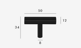 LineaGrip T-Stangengriff aus Messing – Extra Langer Möbelgriff für Schränke & Schubladen | Modernes Design | Ergonomischer Komfort