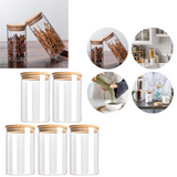 NaturGlas Küchenbehälter Set – Vorratsgläser mit Holzdeckel | Luftdichtes Aufbewahrungssystem | Modernes Küchendesign