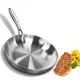 ProChef Pro 304 Edelstahl-Bratpfanne für Gas & Induktion | unbeschichtete Antihaft-Kochpfanne | professionelle Edelstahl-Pfanne für gesundes Kochen