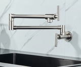 Designer Wand Wasserhahn Küche Goldoptik – Kaltwasserarmatur | Schwenkbarer Hahn | Platzsparend & Elegant