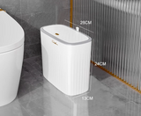 WallClean multifunktionaler Wandmülleimer für Küche und Bad – platzsparender Hängemülleimer mit Druckdeckel | Abfalleimer und Toilettenpapierhalter in einem
