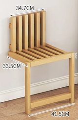 NordFold Klappbare Bambus Wandbank – Schmale Schuhbank ohne Bohren | Platzsparender Sitzhocker | Skandinavisches Design