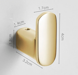 ChromeHold Premium Wandhaken Selbstklebend Messing Chrom – Bohrfreie Metallhaken für Bad, Küche, Flur & Schlafzimmer | Rostfreie Design-Wandhaken mit starker Klebefläche | Moderne Universal-Hakenlösung