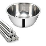 Edelstahl-Mixschüssel-Set Profi-Qualität – Stapelbare Küchen- & Campingschüsseln | Rostfreie Rührschalen | Platzsparendes Mehrzweck-Set für Küche & Outdoor