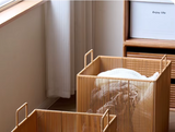 AirLinen Design Wäschekorb – Atmungsaktive Mesh-Wäschebox mit Griffen | Leicht & Stilvoll | Platzsparende Aufbewahrung