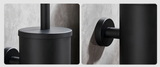 SteelMount Pro WC-Bürstengarnitur Wand – Schwarze Edelstahl Toilettenbürste | Hygienisch & Rostfrei | Platzsparende Wandmontage