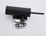 SteelMount Pro WC-Bürstengarnitur Wand – Schwarze Edelstahl Toilettenbürste | Hygienisch & Rostfrei | Platzsparende Wandmontage