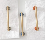 MARBLEA Nordic Möbelgriff – Marmor & Messing | Skandinavischer Designgriff für Schränke & Schubladen