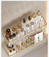 CrystalCorner Premium Acryl Eckregal Selbstklebend Transparent – Bohrfreies Badezimmer Wandregal | Platzsparender Organizer für Dusche, Kosmetik & Pflegeprodukte | Modernes Badzubehör