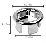 LuxGuard Pro Überlaufring aus Messing – Design-Abdeckung für Waschbecken 22–25 mm | Dekoratives Finish | Werkzeuglose Montage