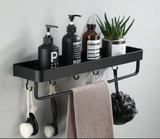 BlackEdge Eckregal ohne Bohren – Schwarzes Aluminium-Wandregal