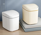 DeskPure Mini Tischabfalleimer mit Drehdeckel – kompakter Kunststoff-Mülleimer für Büro und Zuhause | platzsparend, hygienisch & modern