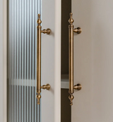BRONZARO T-Stab Möbelgriff aus Messing – Antik Bronze Schrankgriff 128 mm | Robuste Qualität | Zeitloses Design