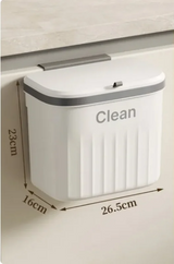MultiClean Wandmülleimer für Küche und Bad – hygienischer Hängemülleimer mit Deckel | 8,5L / 12L platzsparend für Schrank, Unterspüle & Bioabfall