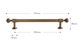 REGALIA Messing Möbelgriffe Antik – Schrank- & Schubladengriffe 128 mm | Edles Design | Langlebige Qualität