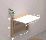 SpaceDesk Klappbarer Wandtisch ultradünn – Platzsparender Arbeitstisch zur Wandmontage | Multifunktional | Modernes Design