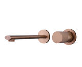 VELORIA Roségold Wandarmatur – Unterputz Waschtischmischer aus Messing | Minimalistisches Design | Langlebig & Elegant