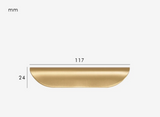 CURVONA Muschelgriff Antik Messing – 64 mm Möbelgriff | Vintage Schubladengriff im Landhausstil