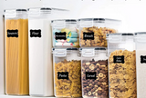 Premium Lebensmittelbehälter Set 7 Stück – Luftdichte Vorratsboxen BPA Frei | Küchen Organizer mit Etiketten