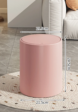 LUXORIA Bad-Mülleimer mit Druckdeckel – Geruchsdichter Abfalleimer | Elegantes Runddesign | Stilvolle Wohnlösung