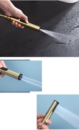 AquaClean Trio Wandarmatur mit Hygienebrause – Dreifachfunktionale Badarmatur aus Messing für Kaltwasserbetrieb