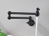 Designer Wand Wasserhahn Küche Goldoptik – Kaltwasserarmatur | Schwenkbarer Hahn | Platzsparend & Elegant