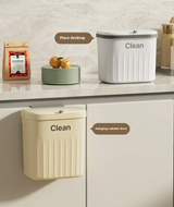 MultiClean Wandmülleimer für Küche und Bad – hygienischer Hängemülleimer mit Deckel | 8,5L / 12L platzsparend für Schrank, Unterspüle & Bioabfall