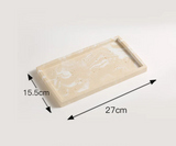 StoneAura Naturstein Badaccessoire-Set 4-teilig – Travertin Seifenspender & Organizer | Edles Spa-Design | Zeitlose Eleganz