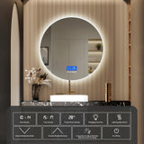 Luminova Rundspiegel LED – Modernes Badezimmer mit Antibeschlag, Temperaturanzeige & dimmbarem Licht