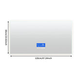 ThermaLux XL LED-Badezimmerspiegel – Eleganter LED-Spiegel mit Temperaturanzeige, Antibeschlag & einstellbarer Beleuchtung