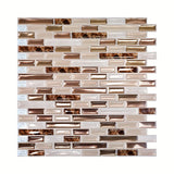 GoldenAura Pro Selbstklebende 3D-Goldmosaik-Wandfliesen aus Premium-PET – Wasserfeste Luxus-Rückwand für Küche, Bad & Wohnräume | Elegante Peel & Stick Designfliesen in Goldoptik