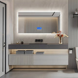 ThermaLux XL LED-Badezimmerspiegel – Eleganter LED-Spiegel mit Temperaturanzeige, Antibeschlag & einstellbarer Beleuchtung