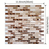 GoldenAura Pro Selbstklebende 3D-Goldmosaik-Wandfliesen aus Premium-PET – Wasserfeste Luxus-Rückwand für Küche, Bad & Wohnräume | Elegante Peel & Stick Designfliesen in Goldoptik