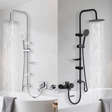 RainFlex Badewannen Duschsystem mit Regendusche – Höhenverstellbares Komplettset | Handbrause & Thermokomfort | Modernes Design
