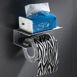 Rolluxe Premium WC-Rollenhalter Aluminium mit Ablagefläche Wandmontage – Multifunktionaler Toilettenpapierhalter mit Handyablage | Modernes Bad-Accessoire für Badezimmer & Gäste-WC | Stabil, rostfrei & platzsparend