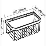 ROSELVIA Duschablage 300 mm Roségold – Wandkorb aus Messing | Badregal Stabil | Elegante Aufbewahrung