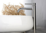 Aurélis Premium Waschtischarmatur Hochformat Roségold Gebürstet Edelstahl Einhebel – Luxus Badezimmerarmatur für Aufsatzwaschbecken | Warm- und Kaltwasser | Elegantes Design mit Keramikventil