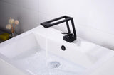 AQUAWAVE Wasserfall Waschbeckenarmatur – Einhebelmischer aus Messing | Wellenauslauf | Modernes Bad-Design