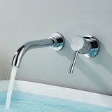 LuxRotate Waschbeckenarmatur Gold – Wand Wasserhahn Messing | 360° Schwenkbar | Minimalistisches Bad Design