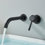LuxRotate Waschbeckenarmatur Gold – Wand Wasserhahn Messing | 360° Schwenkbar | Minimalistisches Bad Design