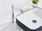 EleganceFlow Waschbeckenarmatur Einhebel – Badarmatur in Schwarz oder Gold | Warm- & Kaltwasser Mischer | Modernes Design