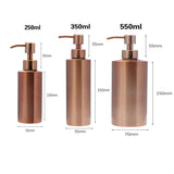 LUMAREVA Roségold Seifenspender – Edelstahl Pumpflasche | Nachfüllbar & Hygienisch | Elegantes Bad- & Küchenaccessoire