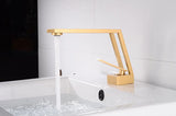 AQUAWAVE Wasserfall Waschbeckenarmatur – Einhebelmischer aus Messing | Wellenauslauf | Modernes Bad-Design