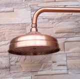 KupferGuss Regenbrause 20 cm – Runde Luxus-Duschbrause in Antik-Kupfer aus massivem Messing