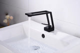 AQUAWAVE Wasserfall Waschbeckenarmatur – Einhebelmischer aus Messing | Wellenauslauf | Modernes Bad-Design