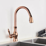 LuxeVario Goldene Küchenarmatur – Eleganter Einhebelmischer mit flexibler Ausziehbrause und 360° Schwenkfunktion